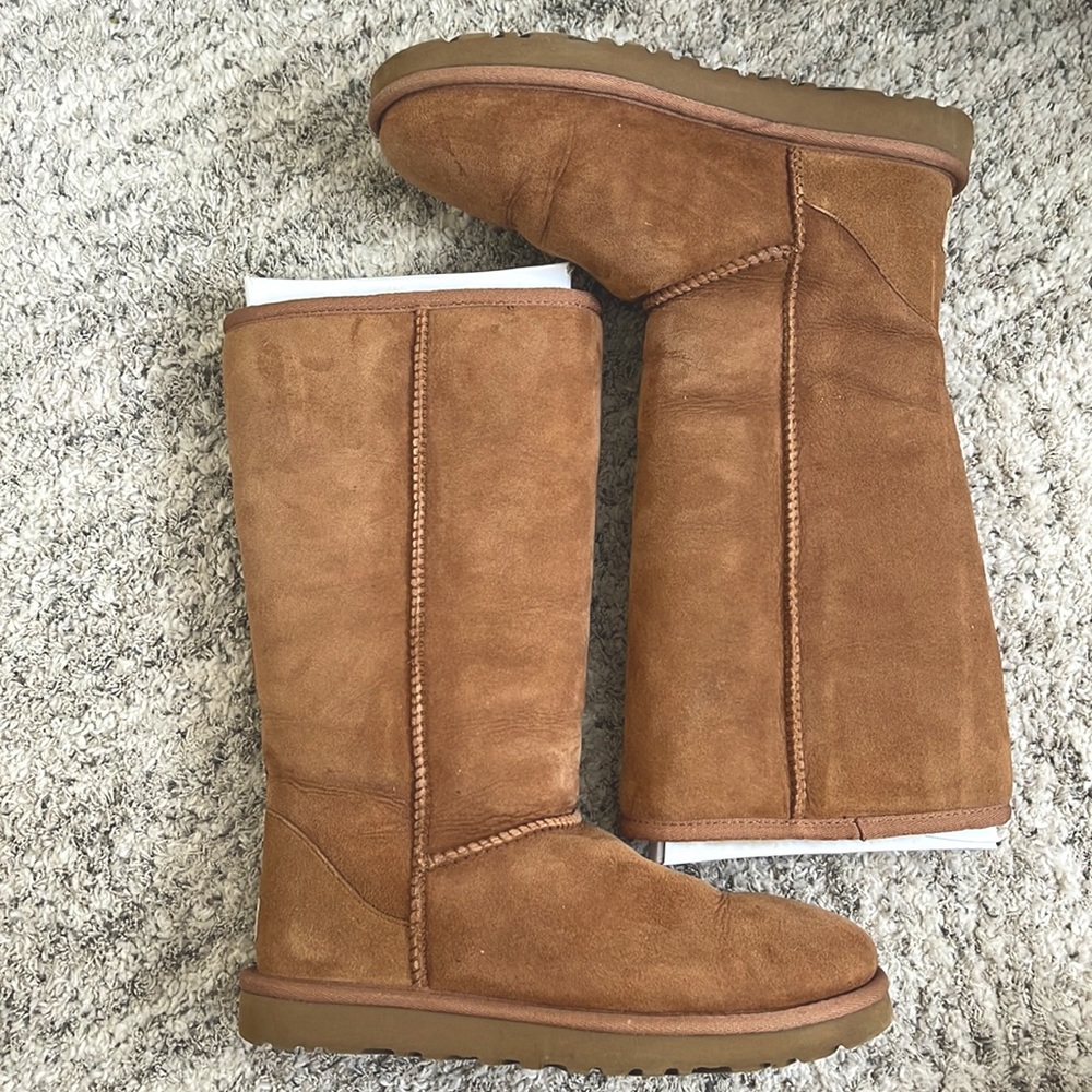 Tall Chestnut Ugg Boats
